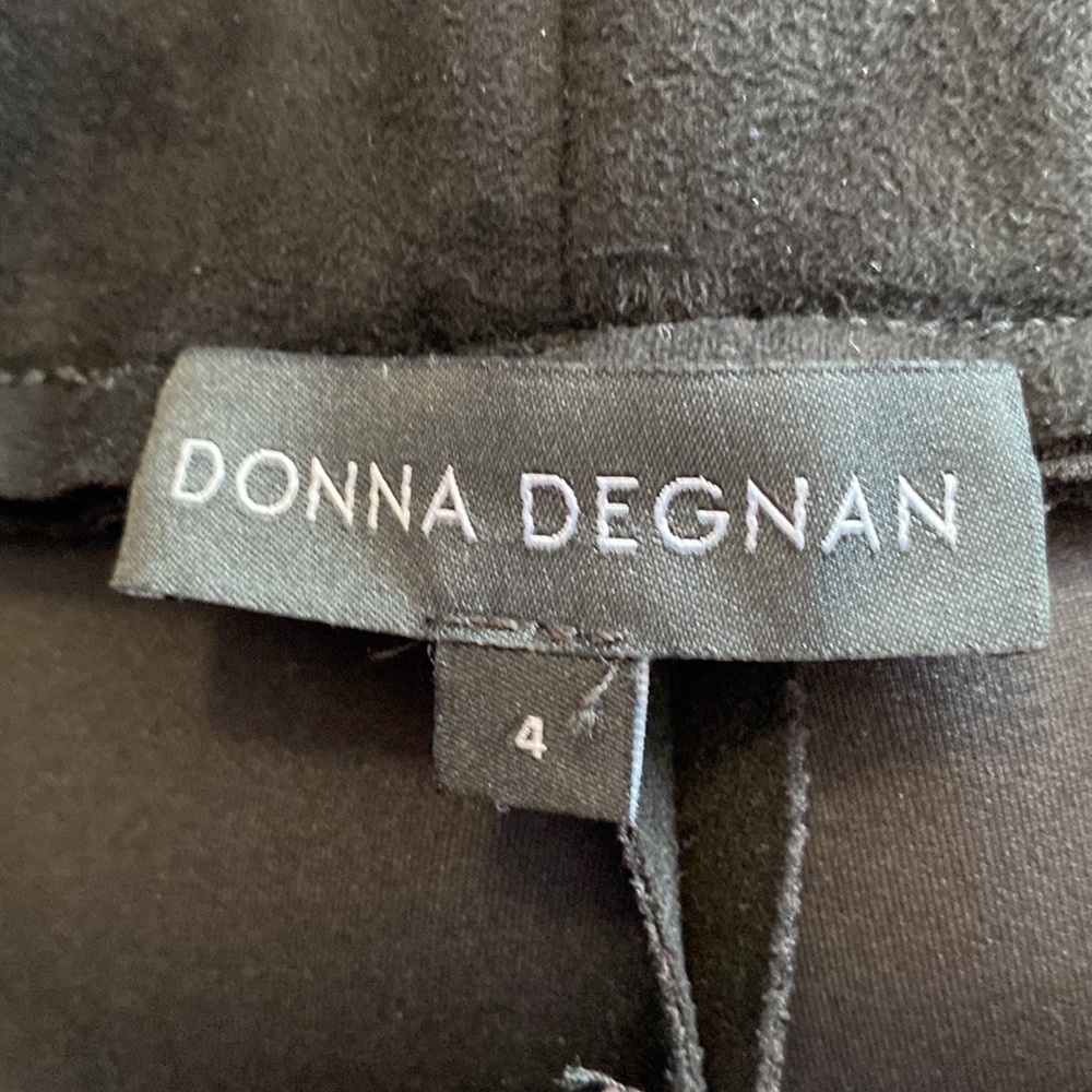 DONNA DEGNAN Black Faux Suede Leggings Sz 4 - Picture 7 of 9